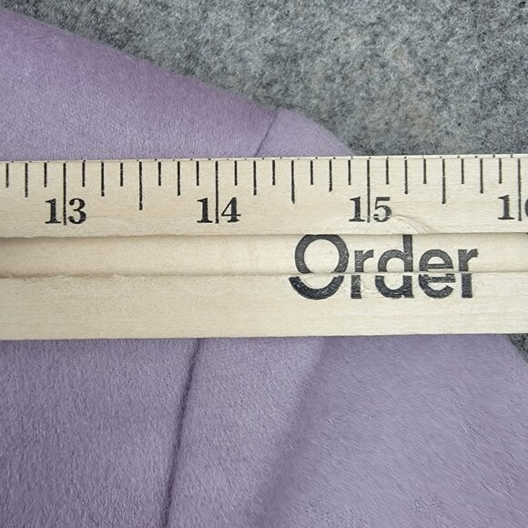 Algo Wool Blend Ruffle Collar Jacket Womens Size Unknown Lavender Purple Lined - Picture 11 of 14